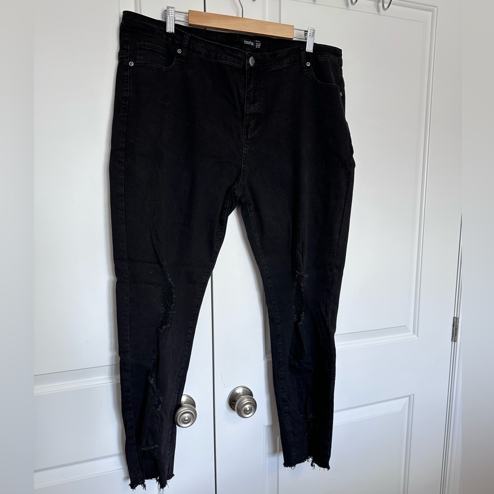 Black Denim, ripped skinny jeans